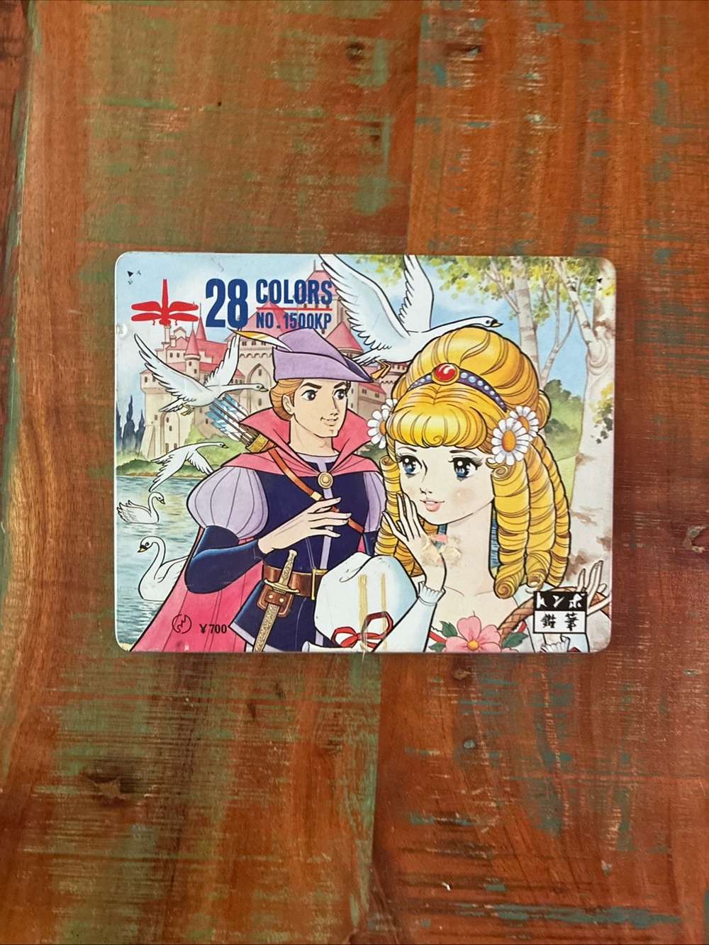 Tombow  Vintage Used Colored Pencils 1981 Swan Lake anime JAPAN NO. 1500KP